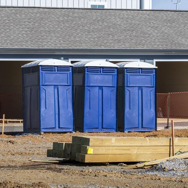 Heavy-duty construction site porta potty in Ontario, California